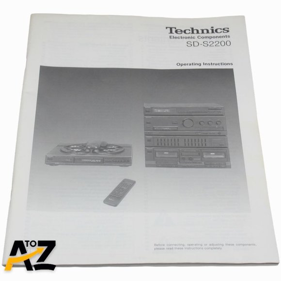 Technics Electronic Components SD-S2200 Operating Instructions Owner's Manual Or - Picture 1 of 12